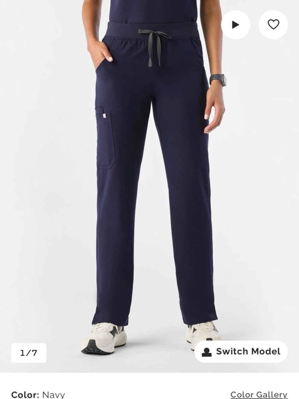 Figs Women's Navy Kade Cargo Pants #5